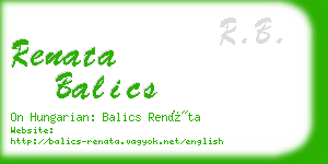 renata balics business card